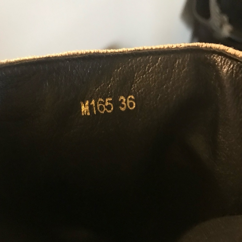 Dior Black Leather & Beige Knit Logo Ankle Boots authentic 100 - Picture 7 of 7